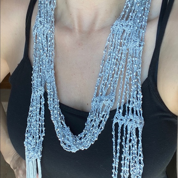 Glittery silver scarf - Picture 1 of 3